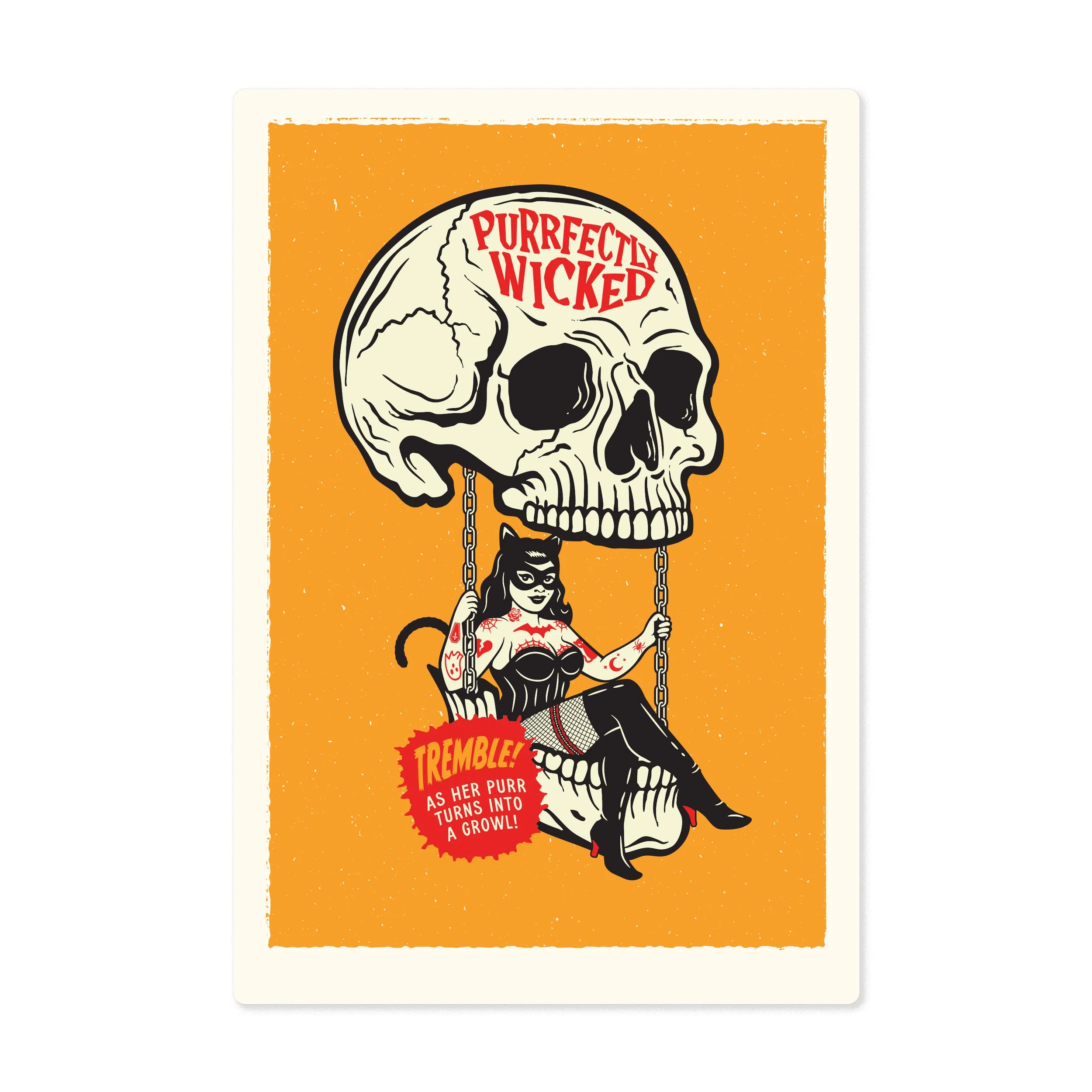 Purrfectly Wicked Print — Landers Design
